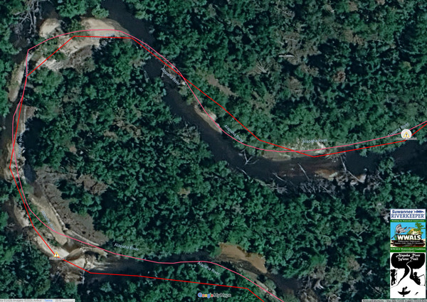 [Map: FAS Deadfall, Alapaha River 2026-07-06 --Alapaha River Water Trail (ARWT)]