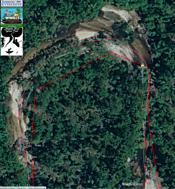 [Map: TD Deadfall, Alapaha River 2026-07-06 --Alapaha River Water Trail (ARWT)]