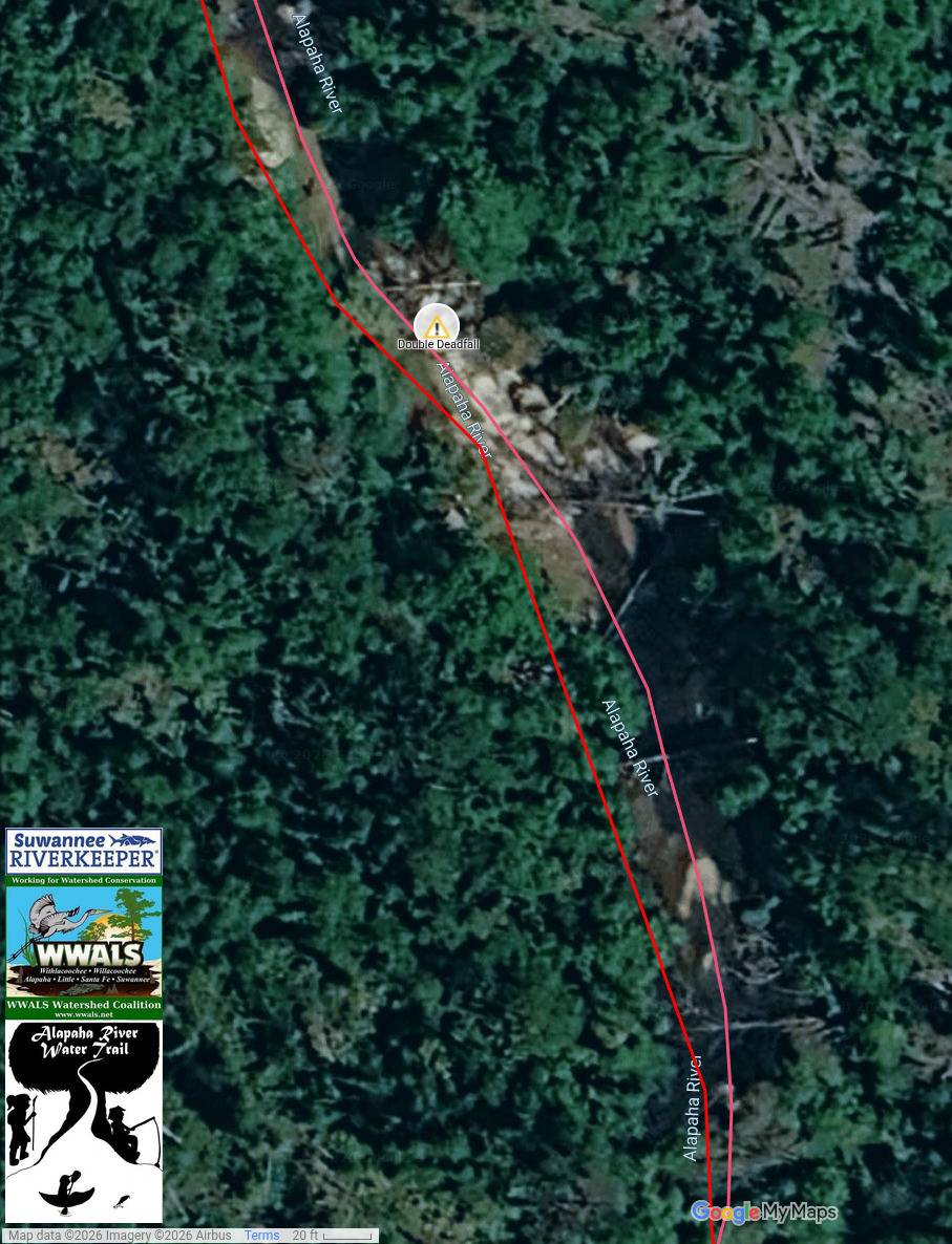 Map: Double Deadfall, Alapaha River 2026-07-06 --Alapaha River Water Trail (ARWT)
