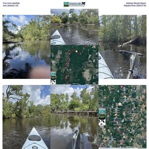 [Five more deadfalls between Berrien Beach and Lakeland, GA, Alapaha River 2026-07-06]