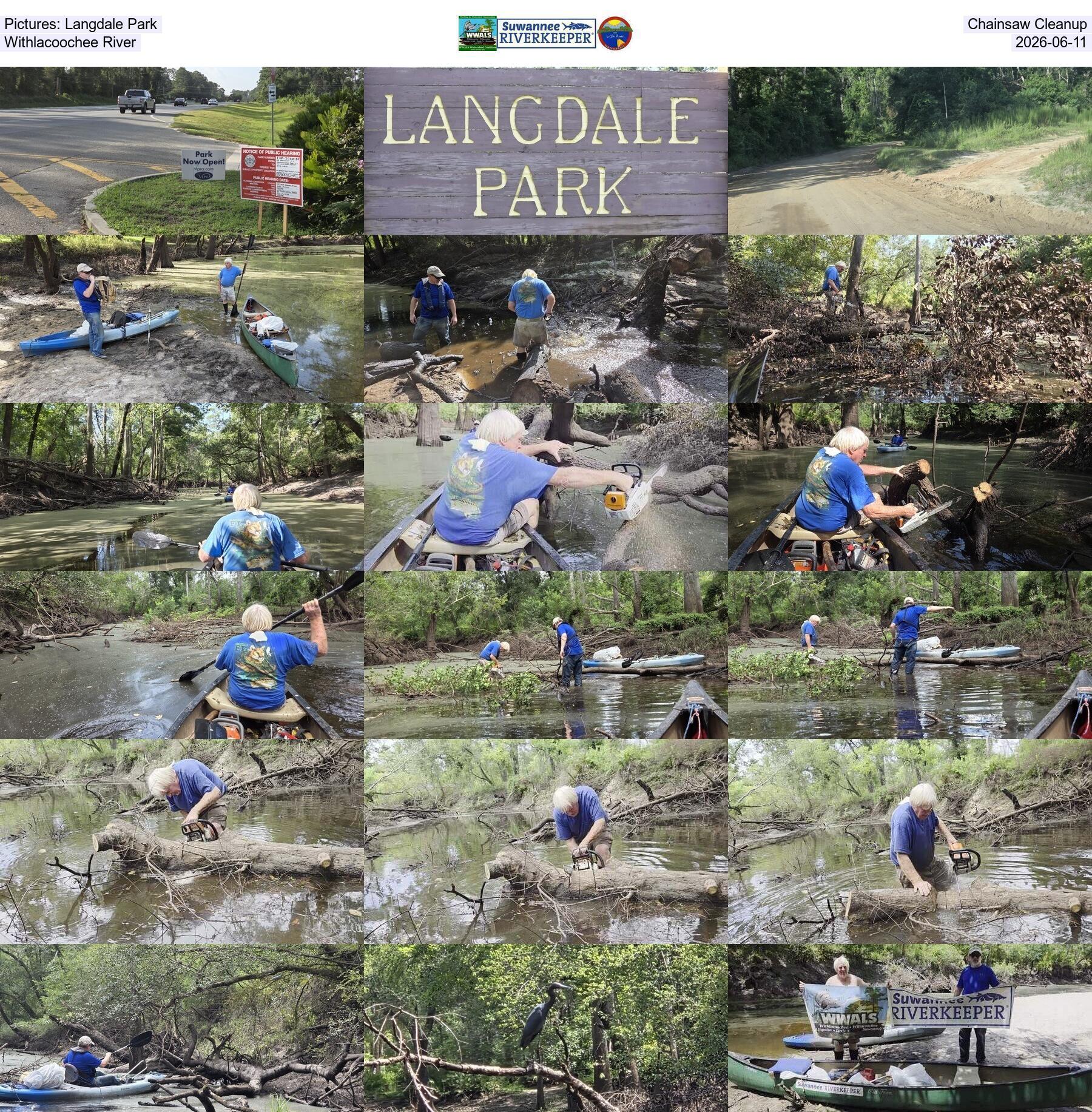 [Pictures: Langdale Park, Chainsaw Cleanup, Withlacoochee River, 2026-06-11]