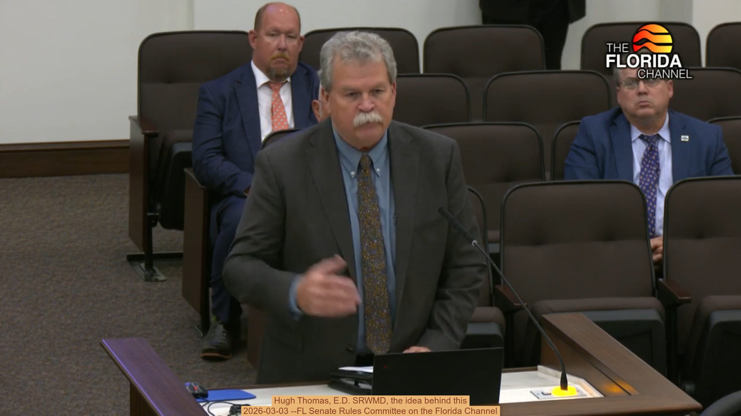 Hugh Thomas, E.D. SRWMD, the idea behind this 2026-03-03 --FL Senate Rules Committee on the Florida Channel