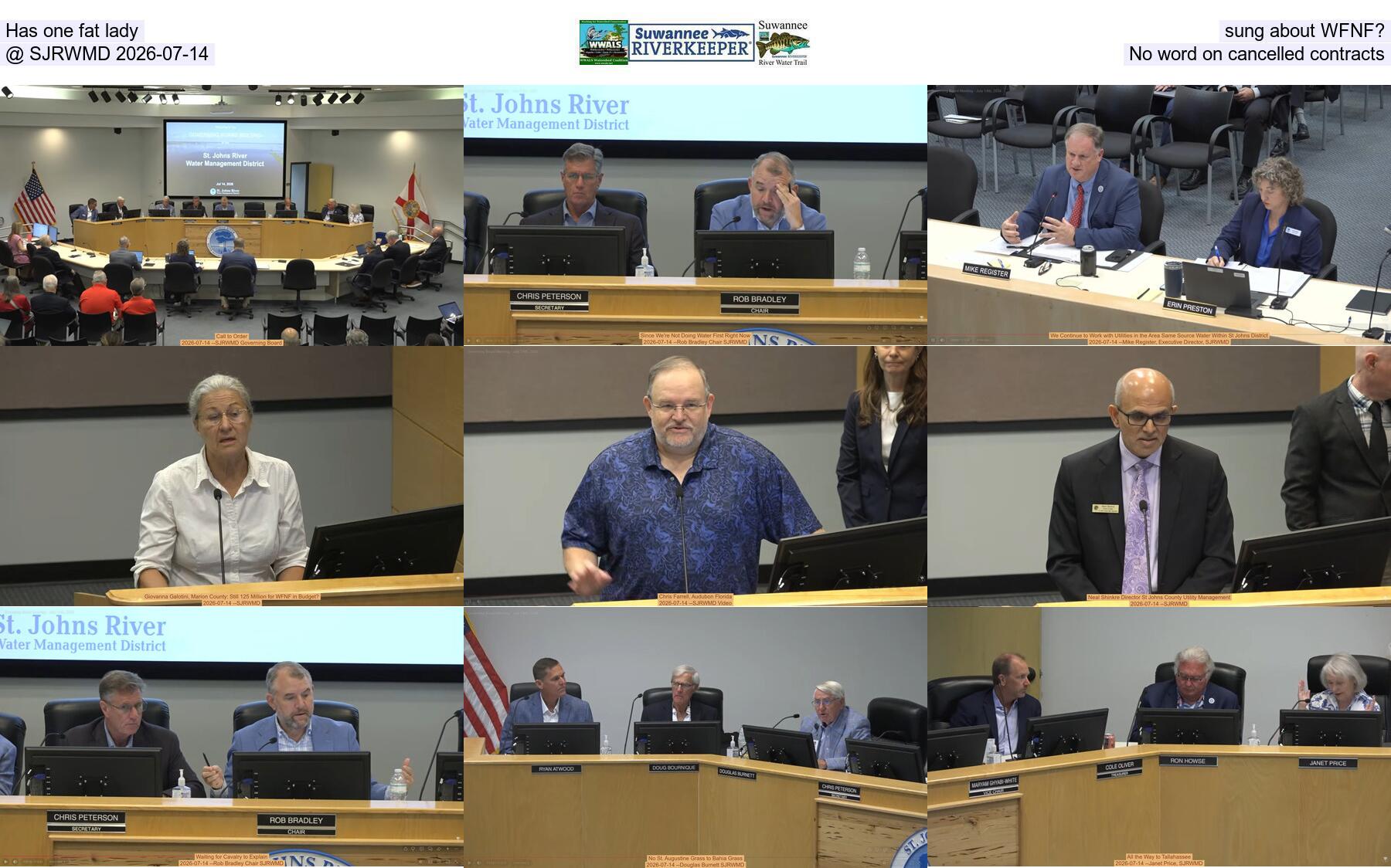 [Has one fat lady sung about WFNF? @ SJRWMD 2026-07-14, No word on cancelled contracts]