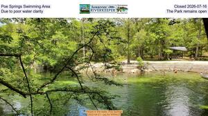 [Poe Springs Swimming Area Closed 2026-07-16, Due to poor water clarity, The Park remains open]