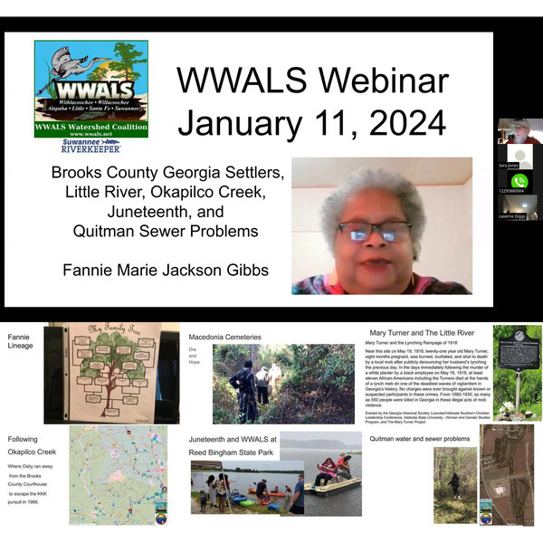 [Fannie Gibbs, first WWALS Webinar and sample slides, 2024-01-11]