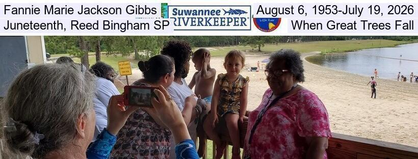 Fannie Marie Jackson Gibbs, August 6, 1953-July 19, 2026, Juneteenth, Reed Bingham SP, When Great Trees Fall