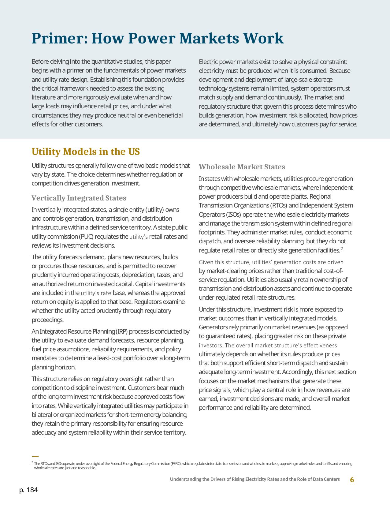 Primer: How Power Markets Work, 2026-05-01 --Energy+Environmental Economics