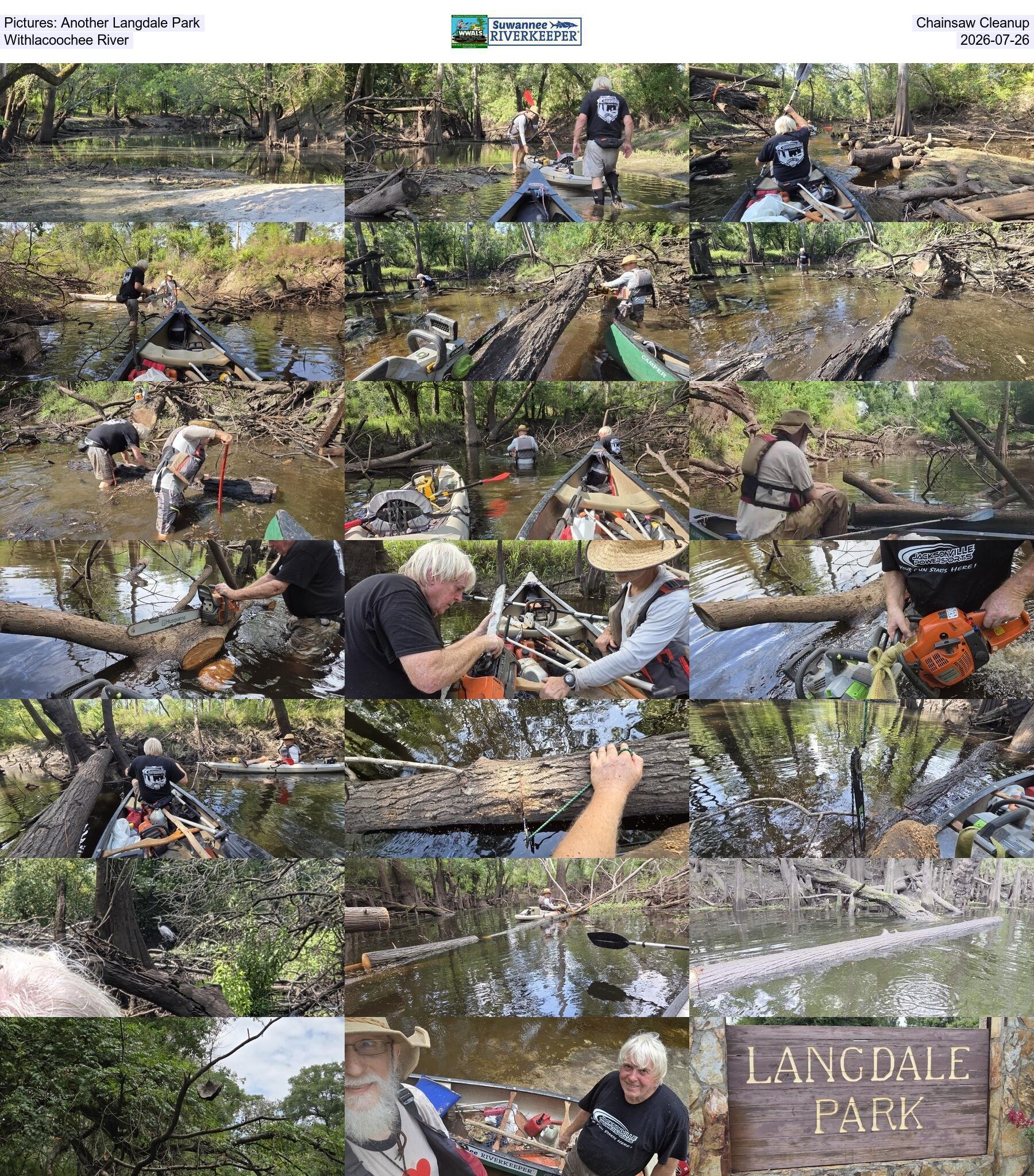 Pictures: Another Langdale Park, Chainsaw Cleanup, Withlacoochee River, 2026-07-26