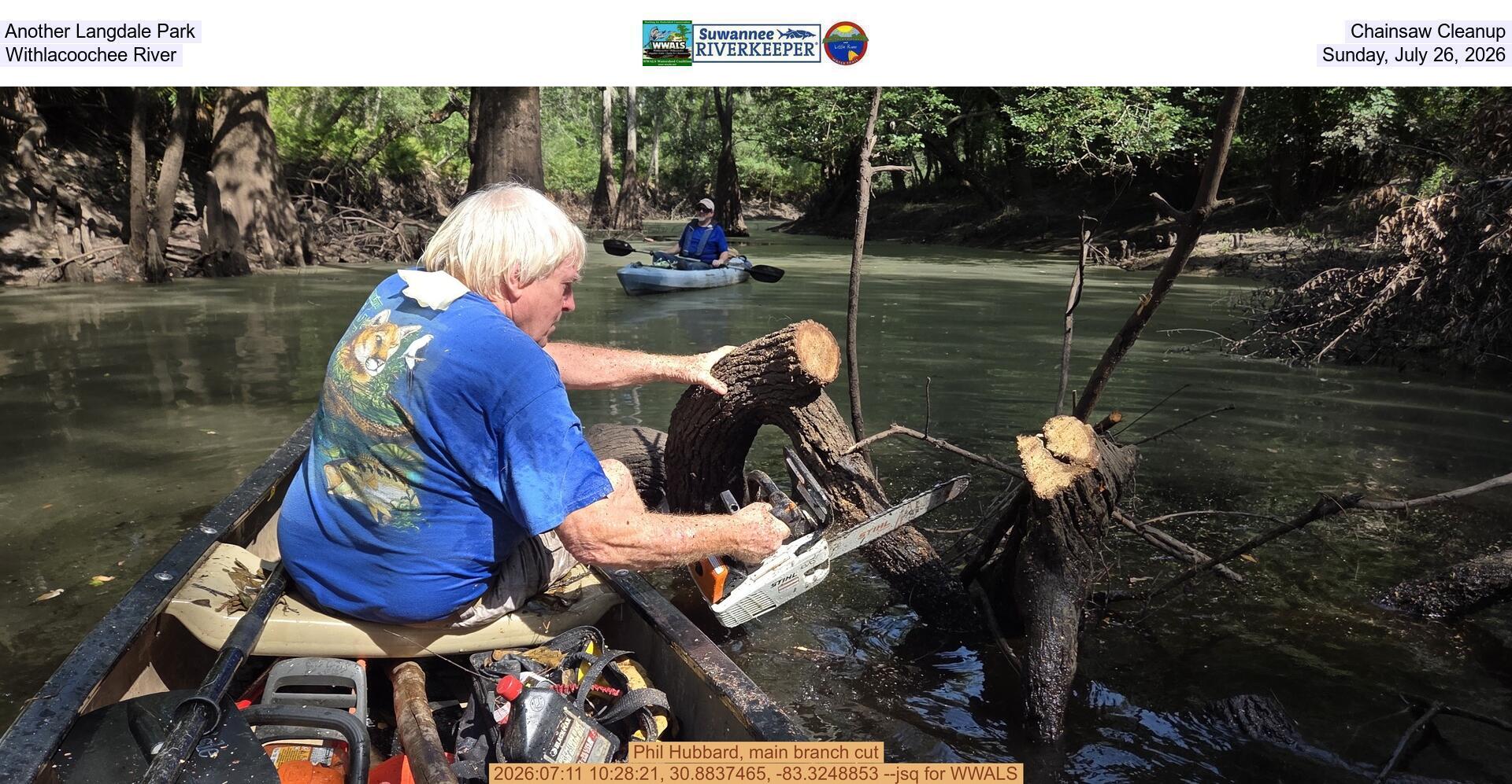 [Another Langdale Park Chainsaw Cleanup, Withlacoochee River, Sunday, July 26, 2026]