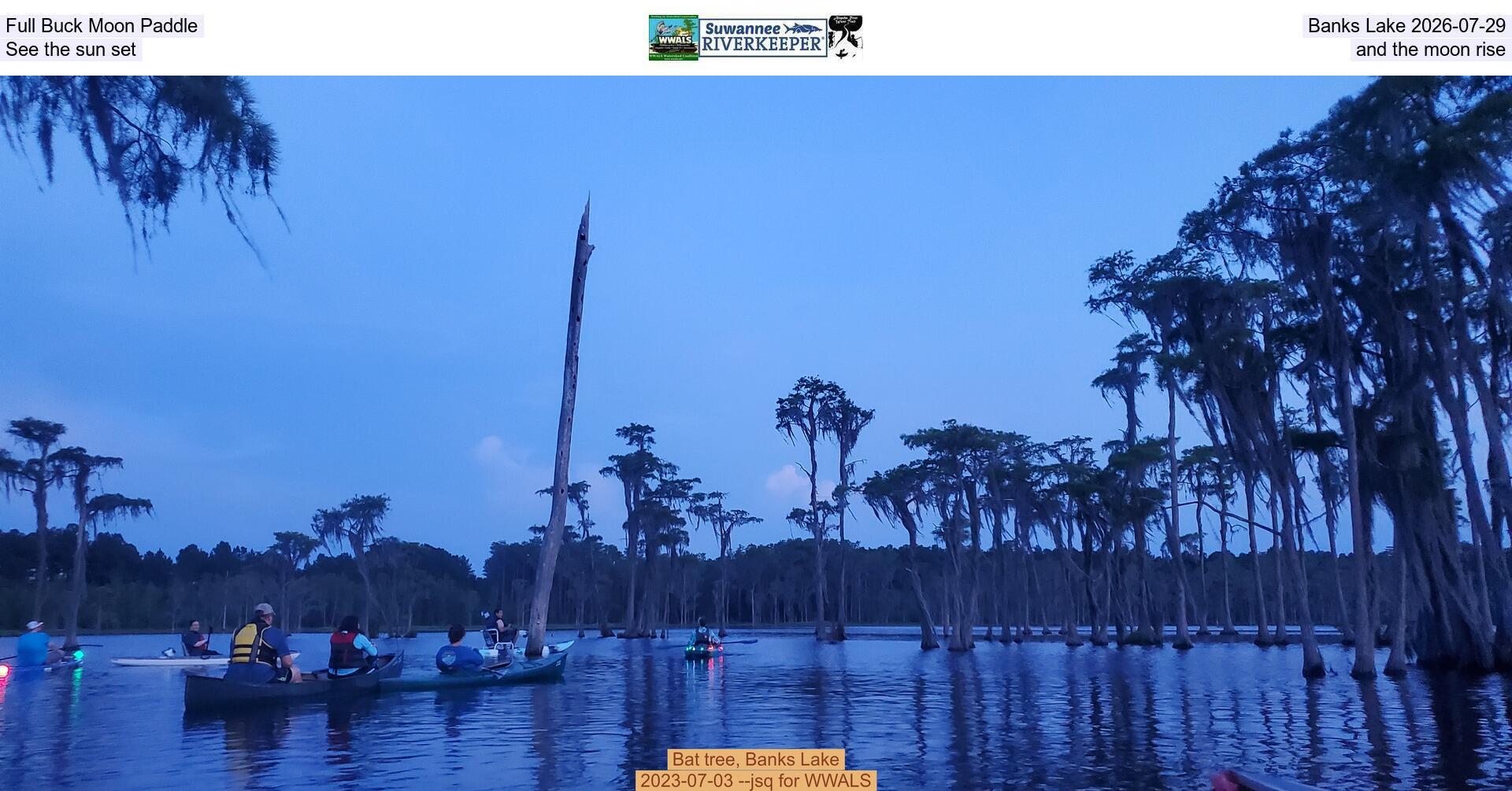 [Full Buck Moon Paddle, Banks Lake 2026-07-29, See the sun set and the moon rise]