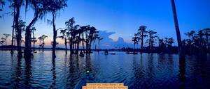 [Crimson sky, indigo Banks Lake, 2023-07-03 --Gee Edwards for WWALS]