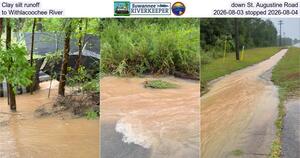 [Clay silt runoff down St. Augustine Road to Withlacoochee River, 2026-08-03 stopped 2026-08-04]