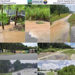[Clay silt runoff down St. Augustine Road to Withlacoochee River, 2026-08-03 stopped 2026-08-04]