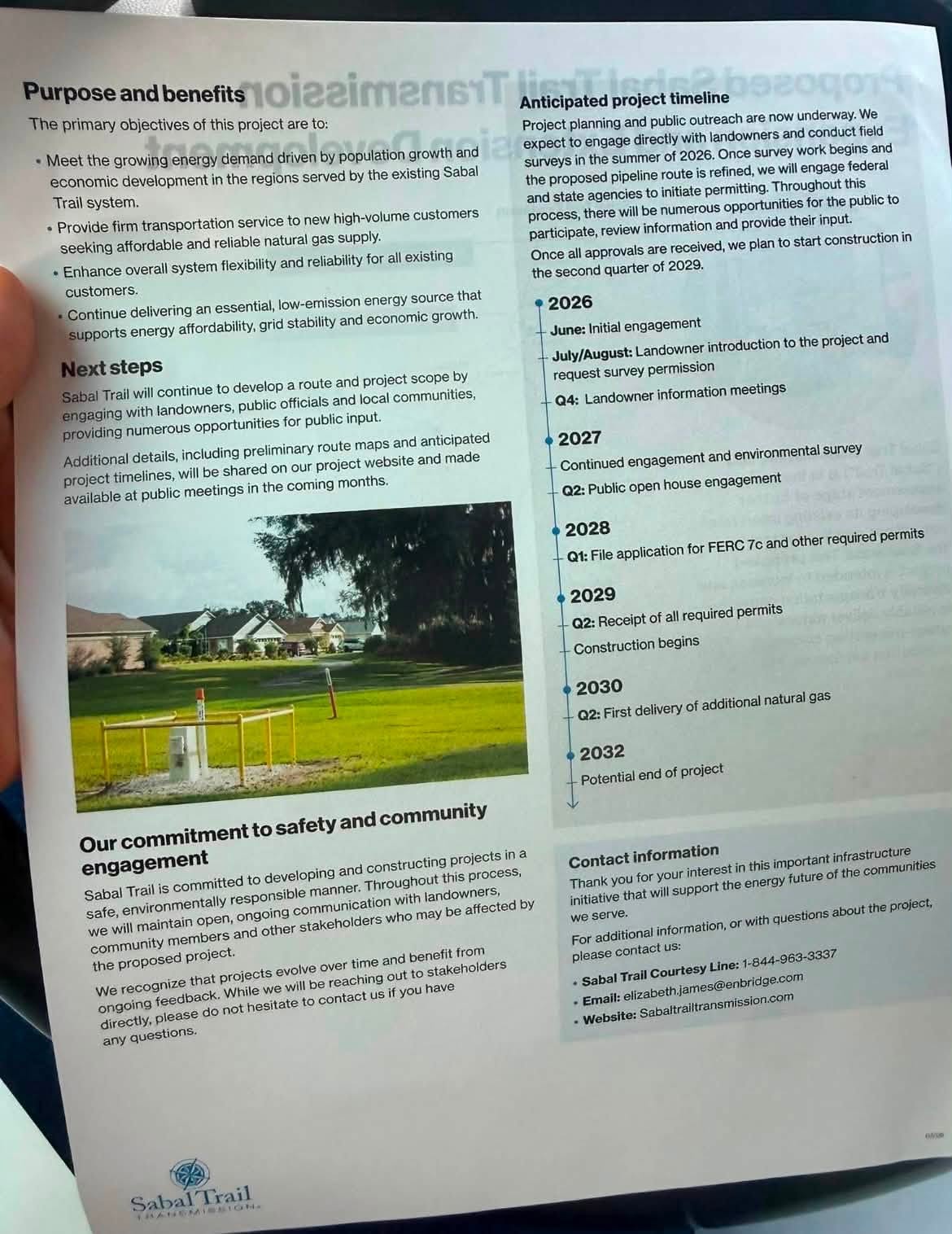 Purpose and Benefits + Timeline, 2026-08-03 --Sabal Trail Transmission