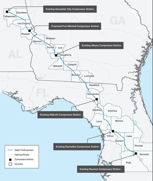 [Map: ST Expansion, 2026-08-14 --Sabal Trail Transmission]