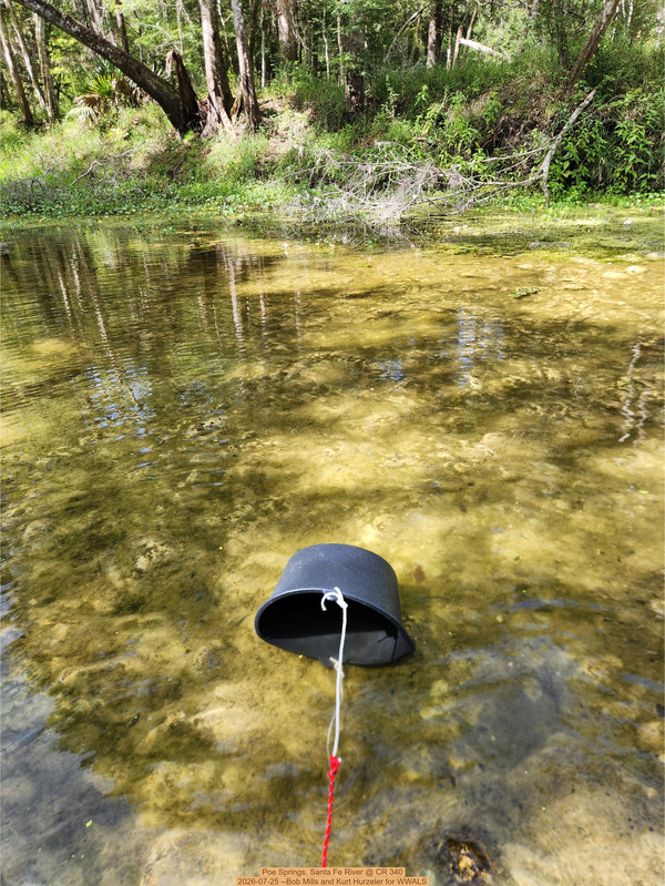[Poe Springs, Santa Fe River @ CR 340 2026-07-25 --Bob Mills and Kurt Hurzeler for WWALS]
