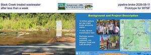 [Black Creek treated creek water pipeline broke 2026-08-11, after less than a week, Prototype for WFNF]