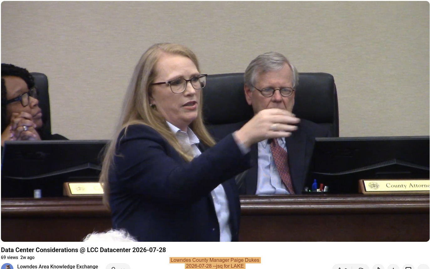 Lowndes County Manager Paige Dukes, 2026-07-28 --jsq for LAKE