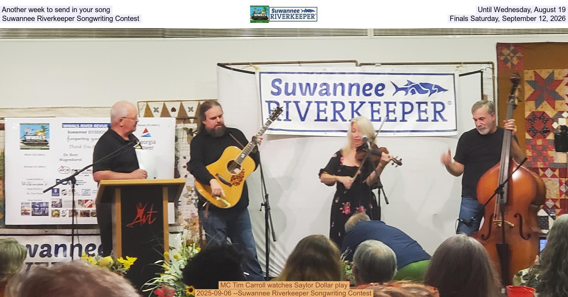 [Another week to send in your song, Until Wednesday, August 19, Suwannee Riverkeeper Songwriting Contest, Finals Saturday, September 12, 2026]