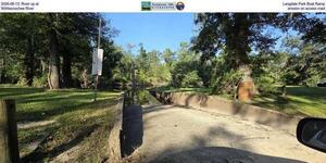 [2026-08-13: River up at Langdale Park Boat Ramp, Withlacoochee River, erosion on access road]