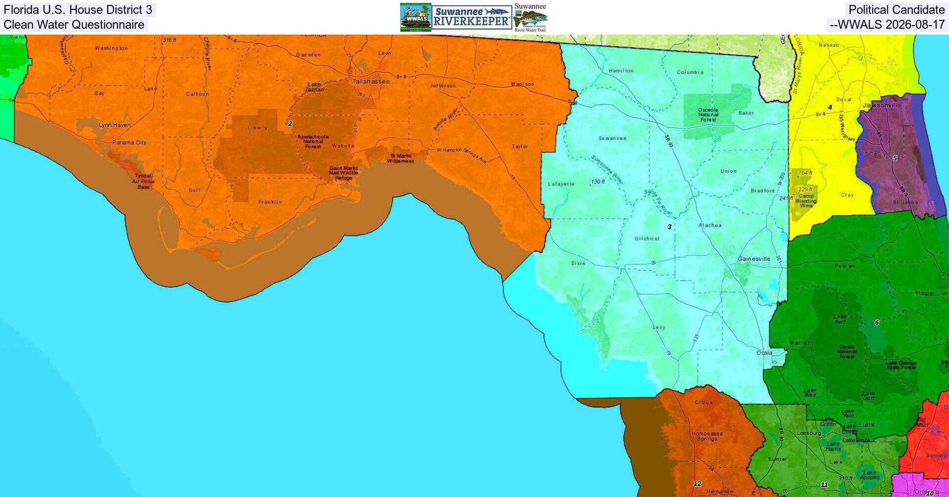 [Florida U.S. House District 3, Political Candidate Clean Water Questionnaire --WWALS 2026-08-17]