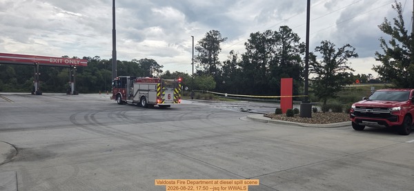 [Valdosta Fire Department at diesel spill scene, 2026-08-22, 17:50 --jsq for WWALS]