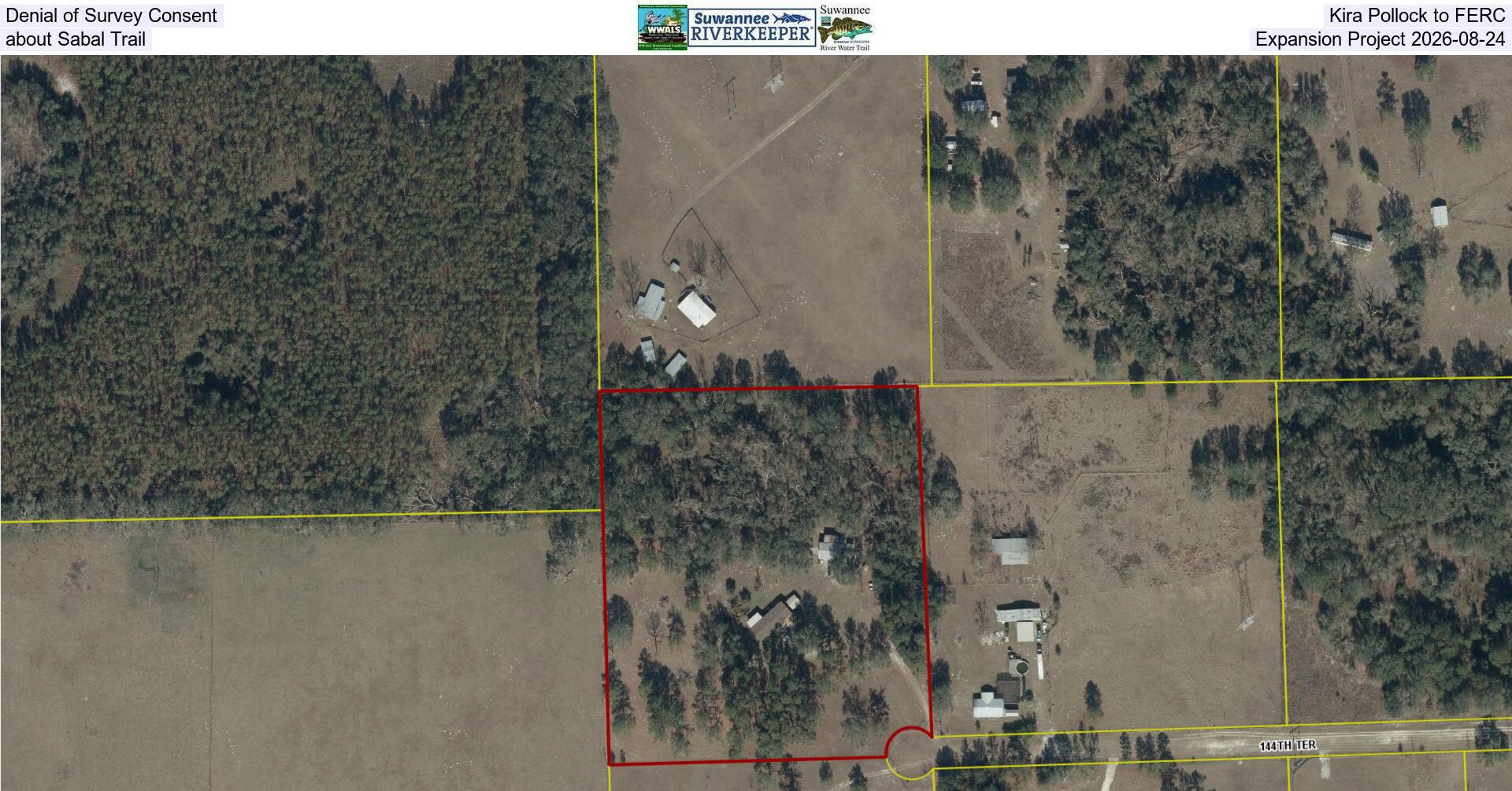 Denial of Survey Consent, Kira Pollock to FERC, about Sabal Trail Expansion Project 2026-08-24