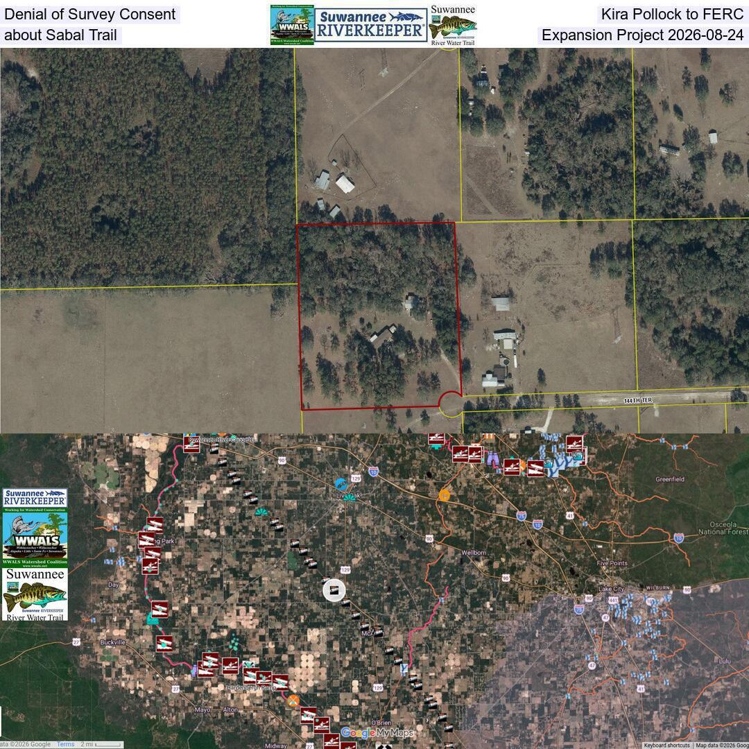 Denial of Survey Consent, Kira Pollock to FERC, about Sabal Trail Expansion Project 2026-08-24