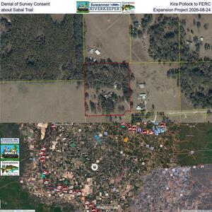 [Denial of Survey Consent, Kira Pollock to FERC, about Sabal Trail Expansion Project 2026-08-24]