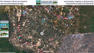[Re: Voicemail, I still do not consent to any surveying, mapping, or physical entry onto my unencumbered acreage --Kira Pollock to Sabal Trail 2026-08-25]