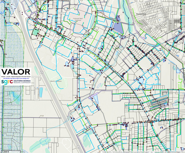 [Map: Sewer Lines 2026-08-28 --VALORGIS]