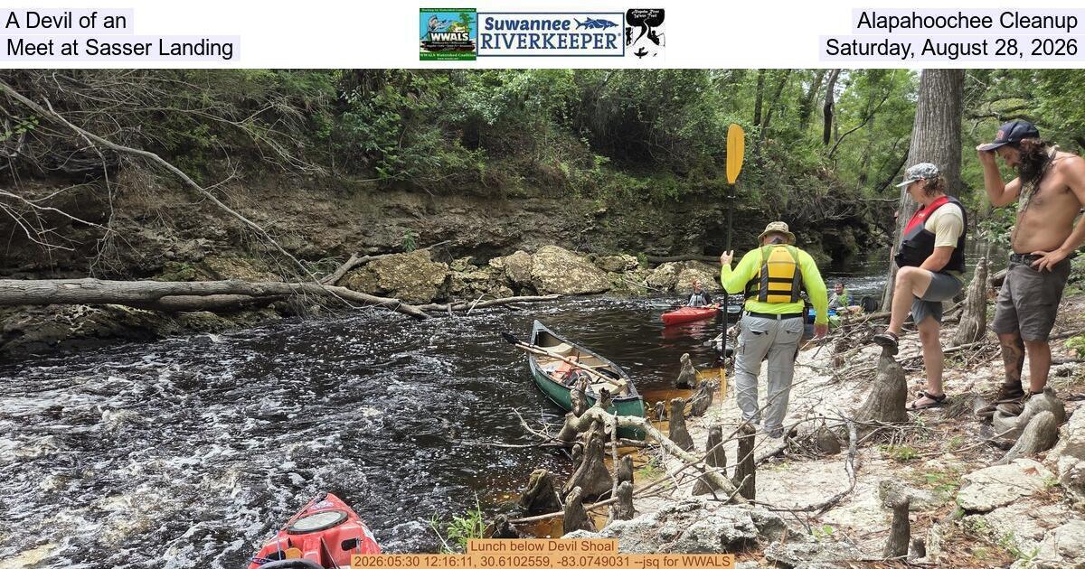 A Devil of an Alapahoochee Cleanup, Meet at Sasser Landing, Saturday, August 28, 2026