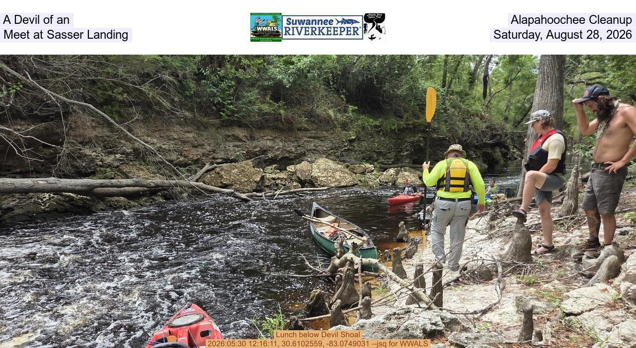 A Devil of an Alapahoochee Cleanup, Meet at Sasser Landing, Saturday, August 28, 2026