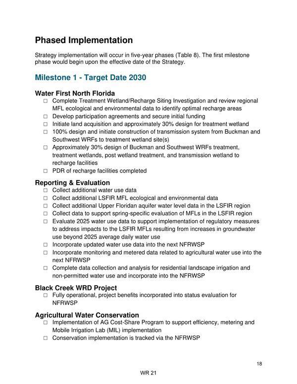 Milestone 1 - Target Date 2030