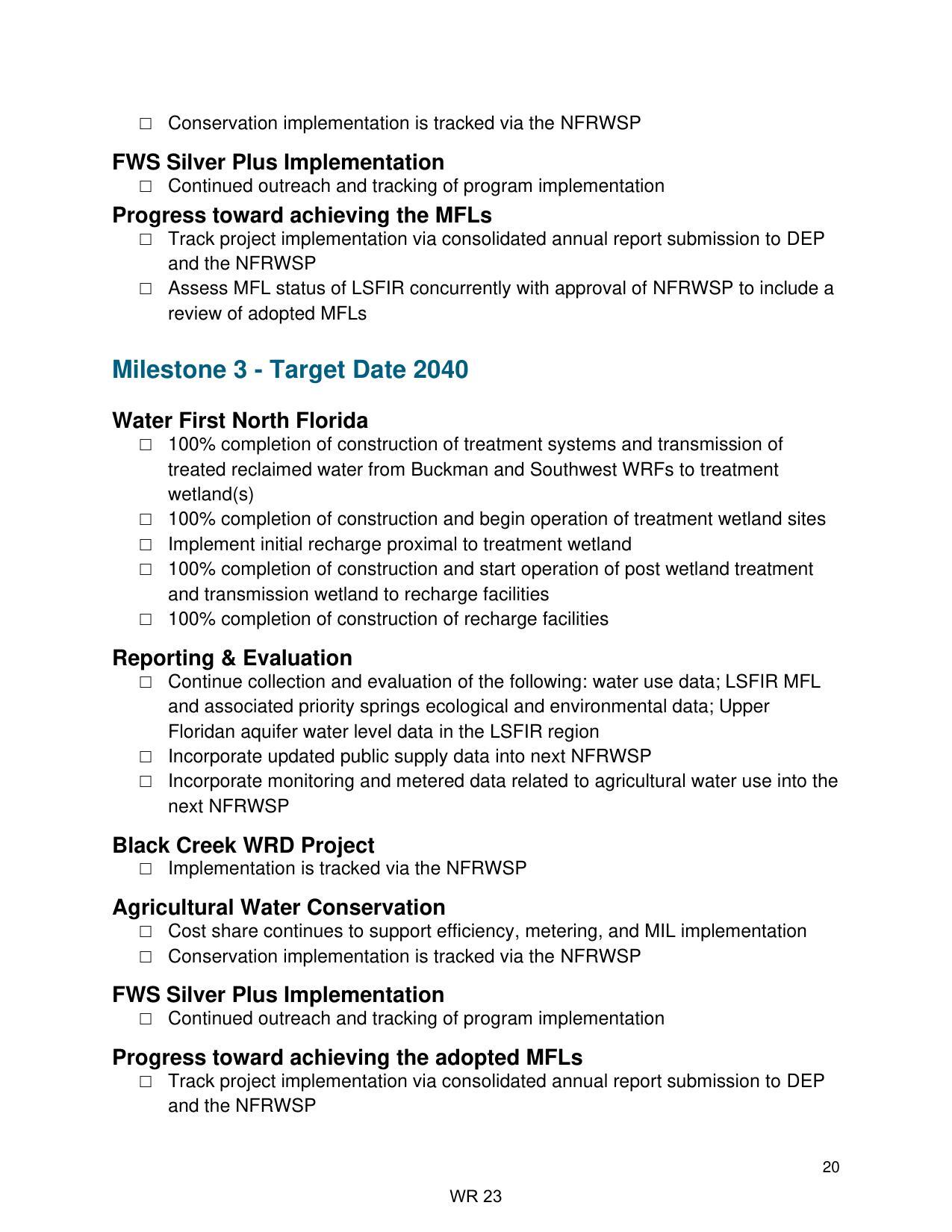 Milestone 3 - Target Date 2040