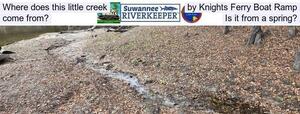 [Where does this little creek by Knights Ferry Boat Ramp come from? Is it from a spring?]