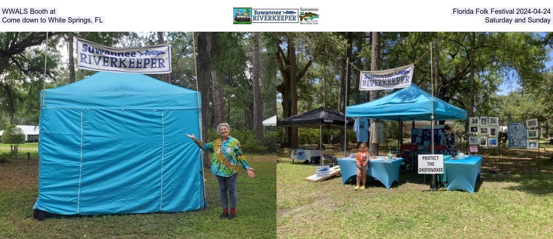[WWALS Booth at, Florida Folk Festival 2024-04-24, Come down to White Springs, FL, Saturday and Sunday]