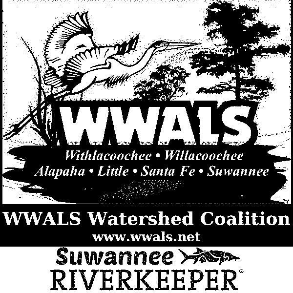 [Black and white square WWALS and Suwannee Riverkeeper logos]