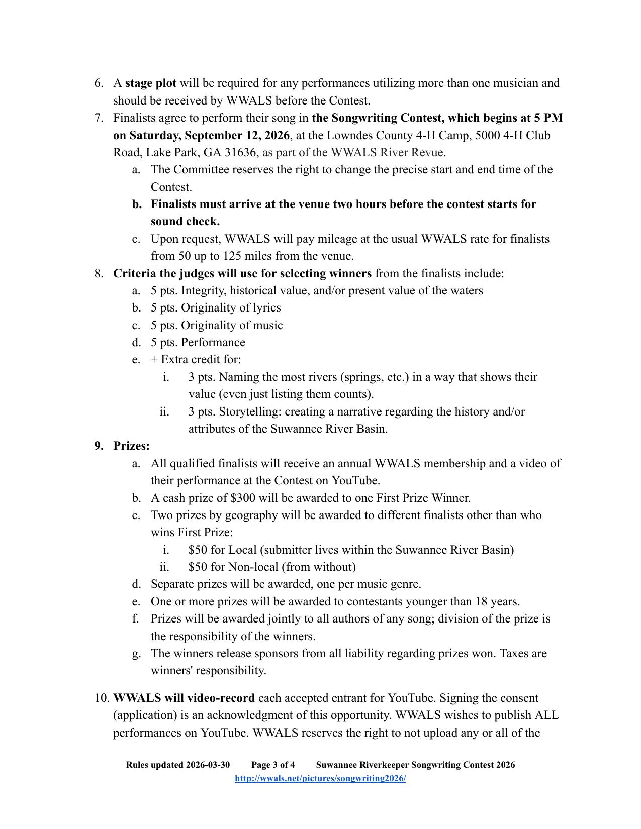 Prizes and video recordings