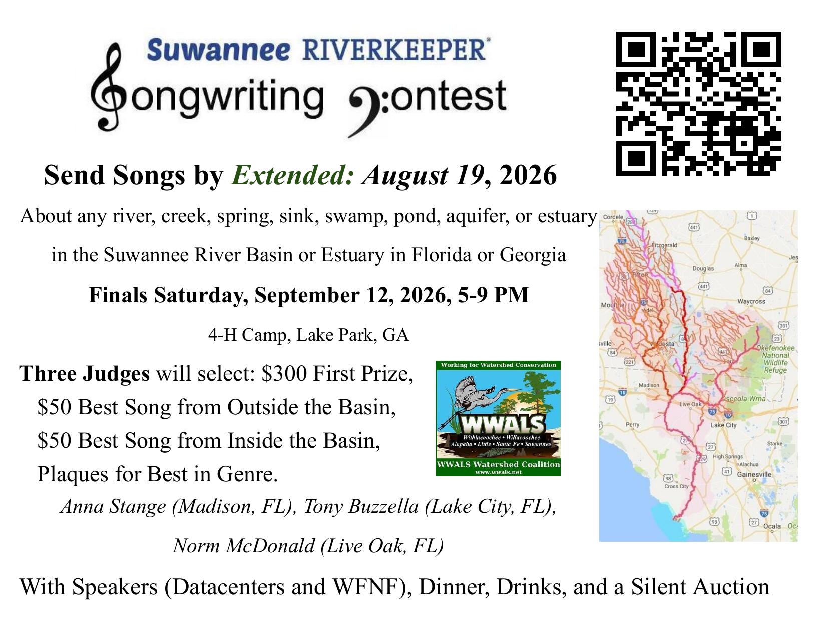 Send Songs Landscape Flyer 2026 SuwRK Songwriting Contest