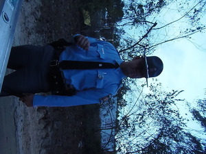 State Patrol uniform, private car, guarding Arizona drilling company at Sabal Trail HDD