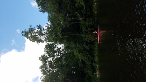 Longleaf above boater, west bank,