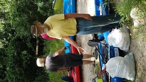 jsq with trash we collected (Phil Hubbard in background), 30.4801300, -83.2447000